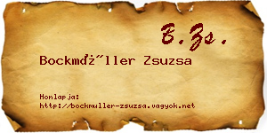 Bockmüller Zsuzsa névjegykártya